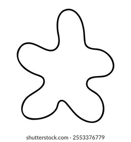 A point-like spot that looks like a star. Clip art doodle illustration.