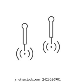 Points of acupuncture line icon