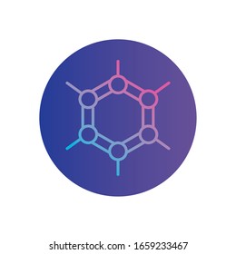 points circuit gradient style icon design, futuristic virtual technology modern innovation digital entertainment tech and simulation theme Vector illustration