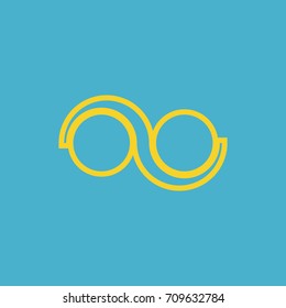 points connected with arms, logo vector balance