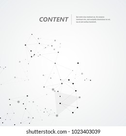 Points connected by straight lines into simple creative forms.