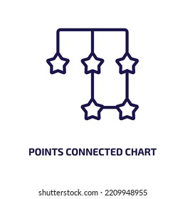 Points Connected Chart Icon From Business Collection. Thin Linear Points Connected Chart, Connection, Point Outline Icon Isolated On White Background. Line Vector Points Connected Chart Sign, Symbol 