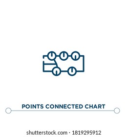 points connected chart outline vector icon. simple illustration element. points connected chart outline icon from editable business concept. can be used for web and mobile
