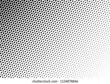 Points Dots Background. Black and White Gradient Overlay. Modern Pattern. Monochrome Abstract Backdrop. Vector illustration