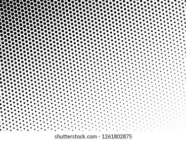 Points Dots Background. Distressed Black and White Backdrop. Gradient Pattern. Abstract Texture. Vector illustration