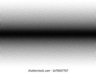Points Dots Background. Distressed Fade Pattern. Gradient Pop-art Overlay. Black and White Grunge Backdrop. Vector illustration