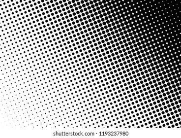 Points Dots Background. Grunge Halftone Overlay. Vintage Pop-art Pattern. Monochrome Gradient Texture. Vector illustration