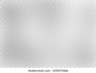 Points Dots Background. Monochrome Fade Backdrop. Distressed Abstract Pattern. Grunge Pop-art Overlay. Vector illustration