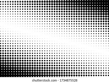 Points Dots Background. Vintage Monochrome Pattern. Grunge Pop-art Overlay. Fade Texture. Vector illustration