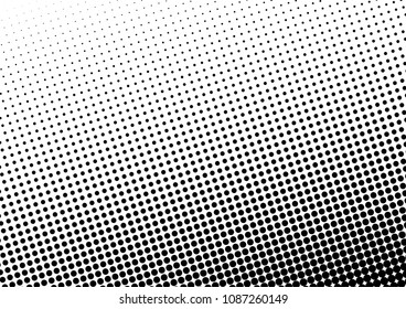 Points Dotted Halftone Background. Fade Texture. Monochrome Grunge Pattern. Gradient Vintage Backdrop. Vector illustration