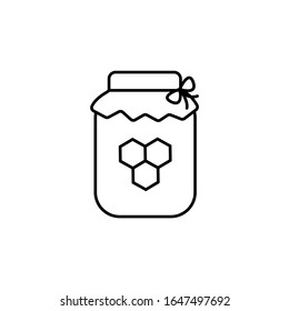Points Food outline vector icon. Outline vector icon on white background