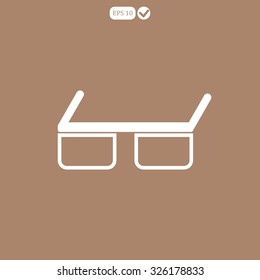 Points. Glasses for 3D movie