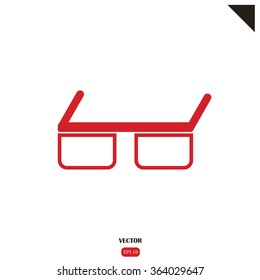 Points. Glasses for 3D movie