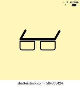 Points. Glasses for 3D movie