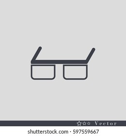 Points. Glasses for 3D movie