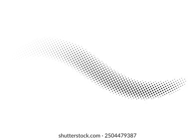 Points. Gradient element. Grunge halftone grid. Retro pixelated vector.