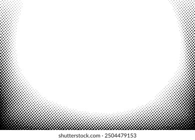 Points. Gradient texture. Grunge halftone grid background. White and black sand noise. Retro pixelated vector backdrop