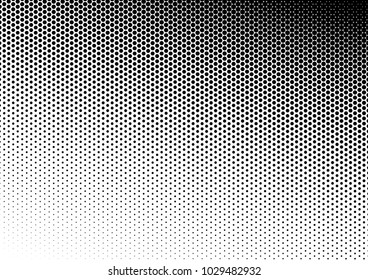 Points Halftone Background. Fade Modern Pattern. Vintage Dotted Backdrop. Black and White Grunge Texture. Vector illustration