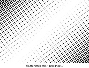 Points Halftone Background. Gradient Modern Pattern. Black and White Backdrop. Distressed Fade Overlay. Vector illustration