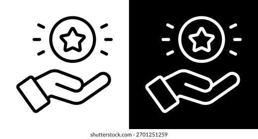 Icono De Puntos De Línea Ilustración vectorial De Estilo En Blanco Y Negro
