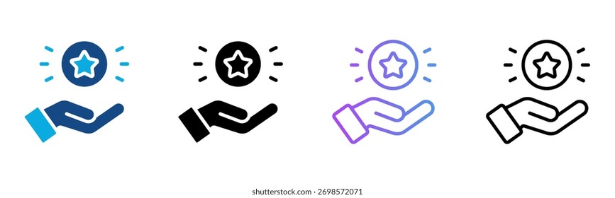 Ícone de pontos - Ilustração de vetor de vários estilos
