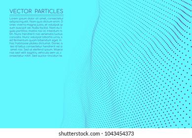 Points landscape background. Abstract vector.3d technology illustration. Futuristic vector background.