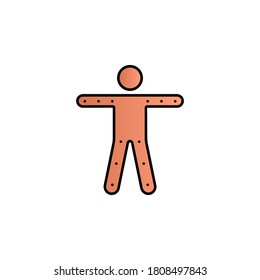 Icono de vector de gradiente de color de puntos, miembros