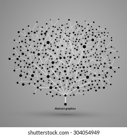 Of points and lines of trees, abstract graphics.