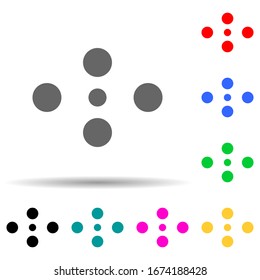 points multi color style icon. Simple thin line, outline vector of web icons for ui and ux, website or mobile application