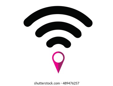 Points on the map vector.Flat icon isolated on the white background..