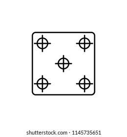 points on the screen icon. Element of virtual reality for mobile concept and web apps illustration. Thin line icon for website design and development, app development