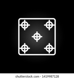 Points on the screen neon icon. Elements of virtual reality set. Simple icon for websites, web design, mobile app, info graphics