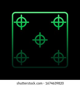 Puntos en la pantalla icono nolan. Línea delgada simple, vector de contorno de iconos de realidad virtual para ui y ux, sitio web o aplicación móvil