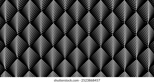 Puntos en la textura de la rejilla del rombo. Puntos Abstractas sobre fondo negro. Concepto de ciberespacio de Tecnología.