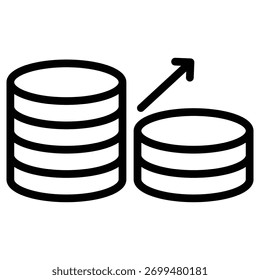 points web icon in outline style