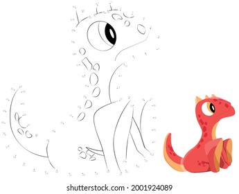 Dinosaurio. Ilustraciones portadoras planas en estilo de dibujos animados para niños. Un personaje gracioso. Aislado sobre fondo blanco. Libro de coloración