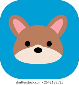 Pointy eared fennec fox cartoon