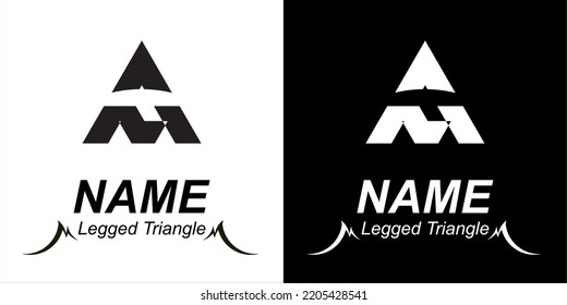 A pointy triangle with a foot up and down