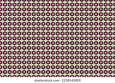 Pois geometric pattern on beige. Vector Illustration.