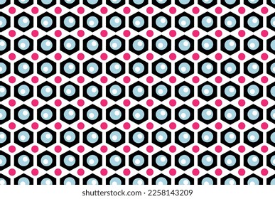 Pois geometric pattern on white. Vector Illustration.