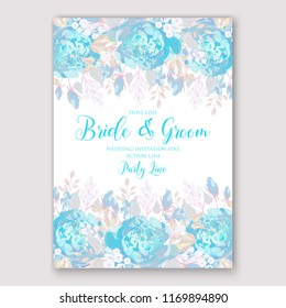 Poisettia autumn wedding invitation fall leaves Floral vector illustration for thanksgiving party red berry blue berry