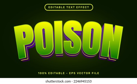 poison 3d text effect and editable text effect