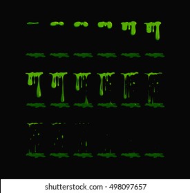 Animação Venenosa. Folha de sprite de resíduos tóxicos ou qualquer outra coisa.