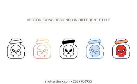 Poison Bait icon design with white background stock illustration