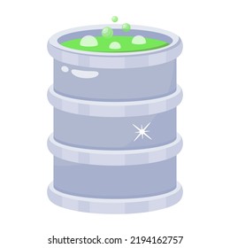 A poison barrel flat icon download