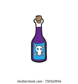 poison bottle cartoon vector