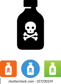 Poison bottle with death icon