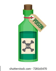 Poison Bottle Flat Vector Icon