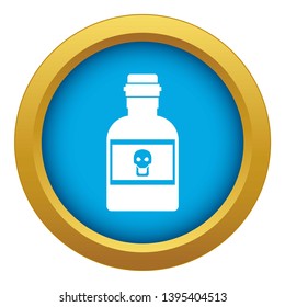 Poison bottle icon blue vector isolated on white background for any design