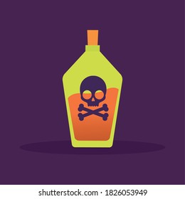Poison bottle icon. Halloween season icon - Vector